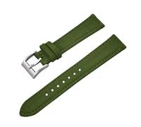 JVEIWAD Mixed Leather Nylon Watchbands Quick Release Watch Strap 18mm 20mm 22mm For SKX007 SKX009(Green Silver,18mm)