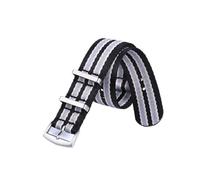JVEIWAD Nylon Watch Strap 20mm 22mm Universal Type Sports Troops Parachute Pilot Nylon Watch Bands(007 Black gray,20mm)