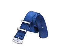 JVEIWAD Nylon Watch Strap 20mm 22mm Universal Type Sports Troops Parachute Pilot Nylon Watch Bands(Blue,22mm)