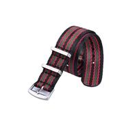JVEIWAD Nylon Watch Strap 20mm 22mm Universal Type Sports Troops Parachute Pilot Nylon Watch Bands(Black Red Green,22mm)