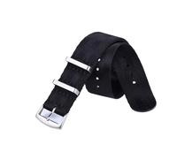 JVEIWAD Nylon Watch Strap 20mm 22mm Universal Type Sports Troops Parachute Pilot Nylon Watch Bands(Black,20mm)