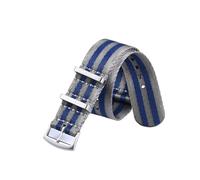 JVEIWAD Nylon Watch Strap 20mm 22mm Universal Type Sports Troops Parachute Pilot Nylon Watch Bands(Gray Blue,22mm)