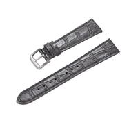 JVEIWAD Quick Release Classic Bamboo Leather Watch Strap Men Women Leather Watchbands 16mm 18mm 19mm 20mm 21mm 22mm(Gray,19mm)