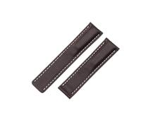 JVEIWAD Real Leather Watchband Compatible With Breitling Watch Strap Compatible With NAVITIMER WORLD Avenger Superocean 22mm 24mm Men Bracelet(Brown,22MM_NO BUCKLE)