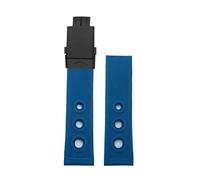 JVEIWAD Rubber Silicone 20mm 21mm 22mm 23mm 24mm Watchband Compatible With Breitling Superocean Avenger Waterproof Bracelets Blue Black Watch Strap(Blue black,21mm)