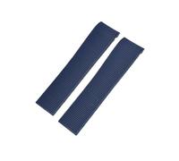 JVEIWAD Rubber Silicone Watchband Compatible With Longines Conquest HydroConquest L3 Folding Buckle Black Waterproof Watch Strap 21mm 20mm 19mm(Blue-no buckle)