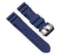 JVEIWAD Rubber Watchbands Compatible With Panerai SUBMERSIBLE PAM441 359 Pa111 Soft Silicone 22mm 24mm Bracelet Men Watch Strap Watch Accessories(Blue-black,24mm)