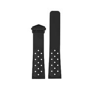 JVEIWAD Silicone Rubber Watch Strap Compatible With TAG HEUER MONACO Compatible With CARRERA FORMULA 1 Men Watchband 22mm Accessories(Black-black)