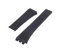 JVEIWAD Silicone Suitable Compatible With TAG HEUER Carrera Series Watch Strap Men's Concave Convex Interface Watchband Bracelet 22mm(Black-no buckle)