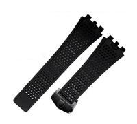 JVEIWAD Silicone Watch Band Compatible With TAG HEUER Carrera Series Strap For Men's Concave Convex Interface Watchband Bracelet(Black-black)