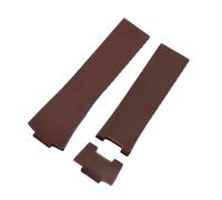 JVEIWAD Silicone Watch Strap For Athens Observation Navigation 1183 Men's Women's Waterproof Compatible With Ulysse Nardin Rubber Watchbands 25mm(Brown-no buckle)