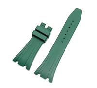 JVEIWAD Silicone Watch Straps 26mm 27mm Watchband Compatible With AP 15400 15202 15500 15703 26470SO Compatible With Royal Oak Offshore Men's Sports Rubber Bracelet(Green-no buckle,27mm)