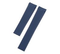 JVEIWAD Soft Natural Rubber Watchband 22mm Compatible With TAG Watch Heuer Aquaracer 300 500 Diving Strap Sports Silicone Wristband(Blue)