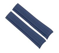 JVEIWAD Soft Silicone Watch Band Aquanaut Compatible With Patek Philippe 5164A 5167A 5168A Rubber Bracelet Curved End Accessories Straps 21mm(Blue no buckle)