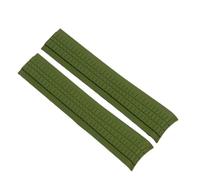 JVEIWAD Soft Silicone Watch Band Aquanaut Compatible With Patek Philippe 5164A 5167A 5168A Rubber Bracelet Curved End Accessories Straps 21mm(Green no buckle)