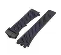 JVEIWAD Soft Silicone Watch Band Compatible With TAG HEUER Carrera Series Strap For Men's Concave Convex Interface Watchband Bracelet 22mm(Black-black)