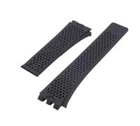 JVEIWAD Soft Silicone Watch Band Compatible With TAG HEUER Carrera Series Strap For Men's Concave Convex Interface Watchband Bracelet 22mm(Black-no buckle)