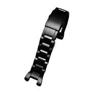 JVEIWAD Solid Stainless Steel Strap 26MM Compatible With Casio GST-B100 S130 W300GL 400G W330 GST-W120L S120 W130L S100 Men's Waterproof(Black)