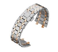 JVEIWAD Solid Stainless Steel Watchband 15400 15703 Compatible With AP ROYAL OAK Audemars Piguet Royal Oak Watch Strap 26mm 28mm 21mm Men Bracelet(Silver Rose,28mm)