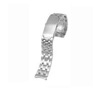 JVEIWAD Solid Stainless Steel Watchband 18mm 20mm 22mm Silver Watch Band Compatible With Omega(9 beads-silver,20mm)