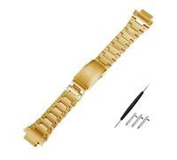 JVEIWAD Stainless Steel Chain Compatible With Casio G-SHOCK Watch Band GM-5600/DW5600/5610/GM-2100 GA2100 DW-5600 Modified 16mm Watchband Strap(Gold,GWM5610)