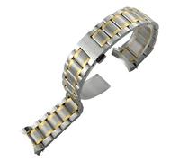 JVEIWAD Stainless Steel Watchband 20mm 21mm 19mm 13/15/18mm Bracelets Compatible With Longines Master Collection L2 Curved End Watch Strap Tools(Silver golden,21mm L2.718)