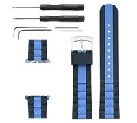 JVEIWAD Strap Compatible With Swatch X Blancpain Five Oceans High Tensile Sport Silicone Watch Band Compatible With Fifty Fathoms Men Women 22mm(Royal blue)