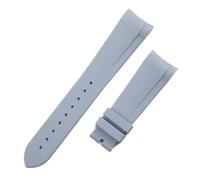 JVEIWAD Top Grade Fluororubber FKM Rubber Curved End Watchband 22mm Compatible With Tudor Strap Black Bay 1958 41mm GMT Pelagos Accessories(Grey,Without Buckle)