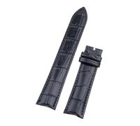 JVEIWAD Universal Accessories 20mm 21mm 22mm Cowhide Soft Leather Watchband Compatible With Longines Jaeger-LeCoultre Strap Black Green Watc(Black,21MM_SILVER-BUTTERFLY BUC)
