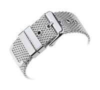 JVEIWAD Universal Milanese Loop Band Stainless Steel Strap 18mm 20mm 22mm 24mm Men Women Rose Gold Metal Replacement Watchband Bracelet(Silver,20mm)