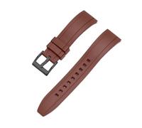 JVEIWAD Vulcanized FKM Watch Strap 18-20mm 22mm 24mm Quick Release Fluororubber Watchbands For Men Diving Watch Accessories(Brown black,18mm)