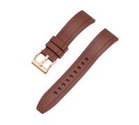 JVEIWAD Vulcanized FKM Watch Strap 18-20mm 22mm 24mm Quick Release Fluororubber Watchbands For Men Diving Watch Accessories(Brown gold,24mm)