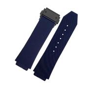 JVEIWAD Watch Band Compatible With BIG BANG Silicone 26X19mm Waterproof Men's Strap Chain Accessories Rubber Bracelet Wristband(Blue-black)