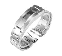 JVEIWAD Watch Bracelet Compatible With Rolex DAYTONA GMT SUBMARINER Accessories Strap Metal 904 Solid Stainless Steel Watchbands 20mm(Bright silver,20mm)