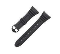 JVEIWAD Watchbands Compatible With Casio 3239 W-96H-1A 2A 9A Electronic Watch Dedicated Strap Black Men's Sport Silicone Bracelet(Black-plastics clasp)