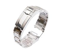 JVEIWAD Watchbands Compatible With Rolex SUBMARINER DAYTONA Yacht-Master GMT Watch Band Strap Glidelock Clasp Stainless Steel Bracelet 20mm 21mm(Bright silver,21mm)