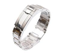 JVEIWAD Watchbands Compatible With Rolex SUBMARINER DAYTONA Yacht-Master GMT Watch Band Strap Glidelock Clasp Stainless Steel Bracelet 20mm(Bright silver,20mm)