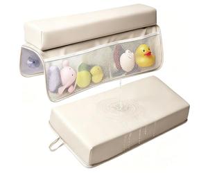 JVEOO Baby Waterproof Vegan Leather Bath Kneeler and Elbow Rest Pad Set