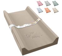 JVEOO Vegan Leather Baby Changing Pad, Waterproof & Wipeable Soft Diaper Changing Mat Comfortable Infant Changing Station for Dresser & Table