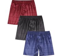 Jveyvth Satin Boxer Shorts Men Silk Feeling Boxers for Men with Button Fly Mens Silk Pyjamas Underwear Briefs Lounge