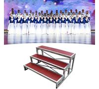 JvFbjLF A Three-tiered Stage Platform Suitable For Schools And Theatres - Steps With Hardboard Decking