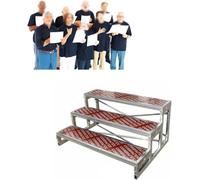 JvFbjLF Adjustable Three-tier Choir Platform - Ideal For Choirs, Churches, Events And Group Photographs(3 Tiers)