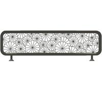 JvFbjLF Decorative Iron Divider for Dining Areas and Countertops Privacy Screen Panel for Office Restaurant Hotel and Bar(Schwarz,40x100cm/15.74x39.37in)