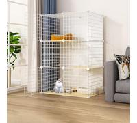 JvFbjLF Foldable Pet Cage - Large, Indoor Portable(74 * 49 * 110cm)