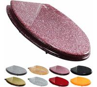 JvFbjLF Heavy-Duty Shiny Toilet Seat - Soft-Close Quick-Release Design(Deeppink)