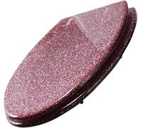 JvFbjLF Shiny Heavy-duty Toilet Seat With Soft-close Quick-release Mechanism And Dual-direction Elliptical Locking Design(Pink)