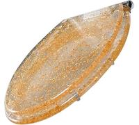 JvFbjLF Shiny Heavy-duty Toilet Seat With Soft-close Quick-release Mechanism And Dual-direction Elliptical Locking Design(Transparent Yellow)