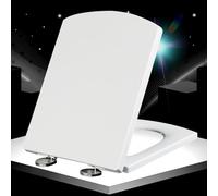 JvFbjLF Soft-close Square Toilet Seat With Lid, Top-mounted Fixed Design(34.5 * 43cm)