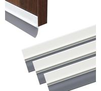 JVHLOV 2 Pack Draft Excluder for Doors, Draught Excluder for Windows, Self-Adhesive Weather Stripping, for Sliding Doors, External Doors, Window, Collision,Soundproof,Waterproof (2, Gray -White)
