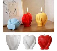 JVHLOV 3D Heart Candle Moulds, Silicone Soap & Resin Molds for DIY Casting Crafts, Handmade Candle Making, Gift for Home Decoration, Weddings, Valentine’s & Mother’s Day